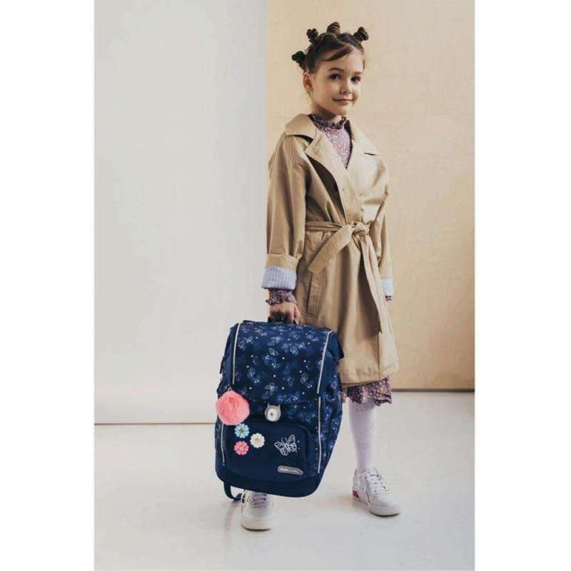 BELMIL Schulranzen COMFY PLUS Set 5 tlg - Sapphire Kind mit Schulranzen