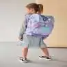 BELMIL Schulranzen COMFY PLUS Set 5 tlg - Serenity Kind mit Schulranzen Rückansicht