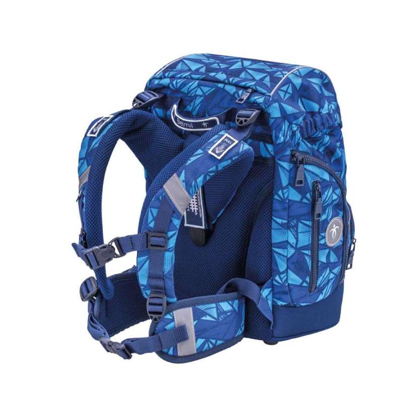 BELMIL Schulranzen CLASSY PLUS Set 5 tlg - Glacier Blue seitliche Rückansicht