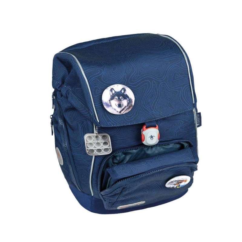 BELMIL Schulranzen CLASSY PLUS Set 5 tlg - Topographic  Brotdosenfach