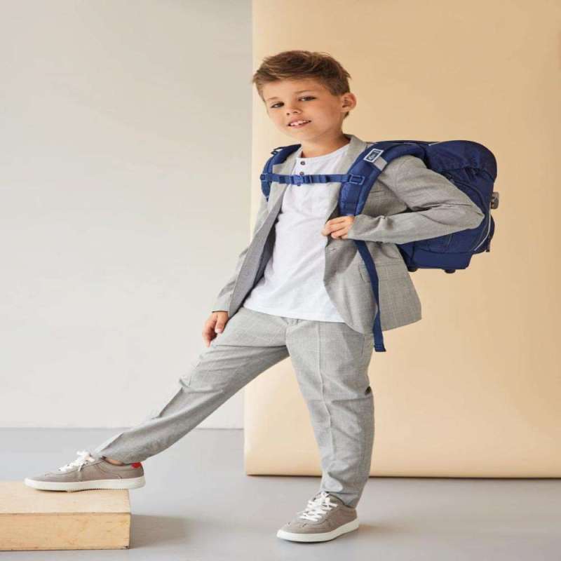 BELMIL Schulranzen CLASSY PLUS Set 5 tlg - Topographic  Kind mit Schulranzen Front