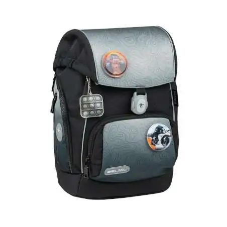 BELMIL Schulranzen COMFY PLUS Set 5 tlg - Black Grey Front