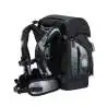 BELMIL Schulranzen COMFY PLUS Set 5 tlg - Black Grey seitliche Rückansicht