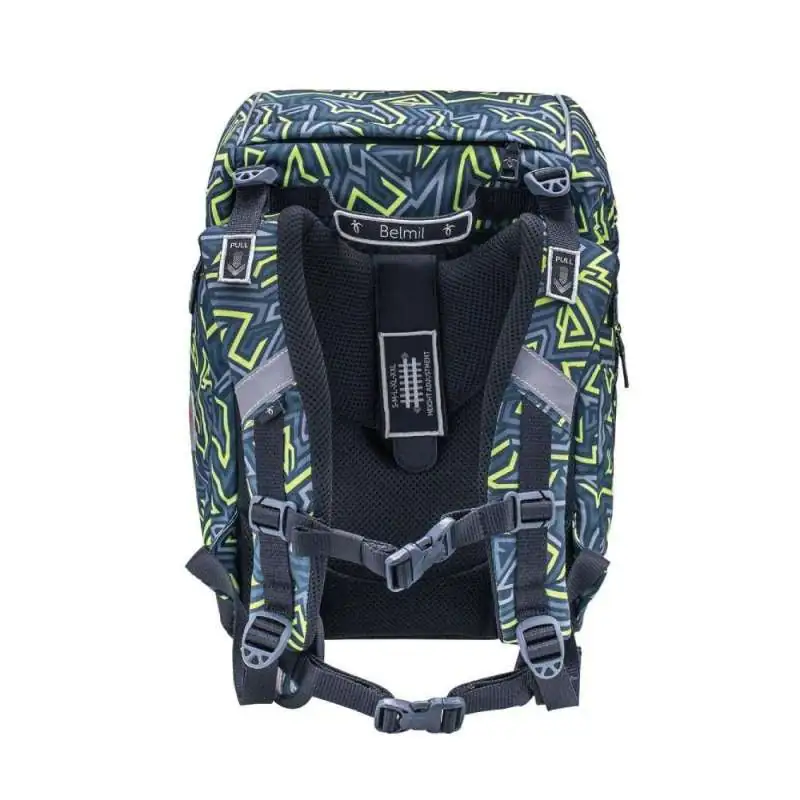 BELMIL Schulranzen COMFY PLUS Set 5 tlg - Iguana Rückansicht