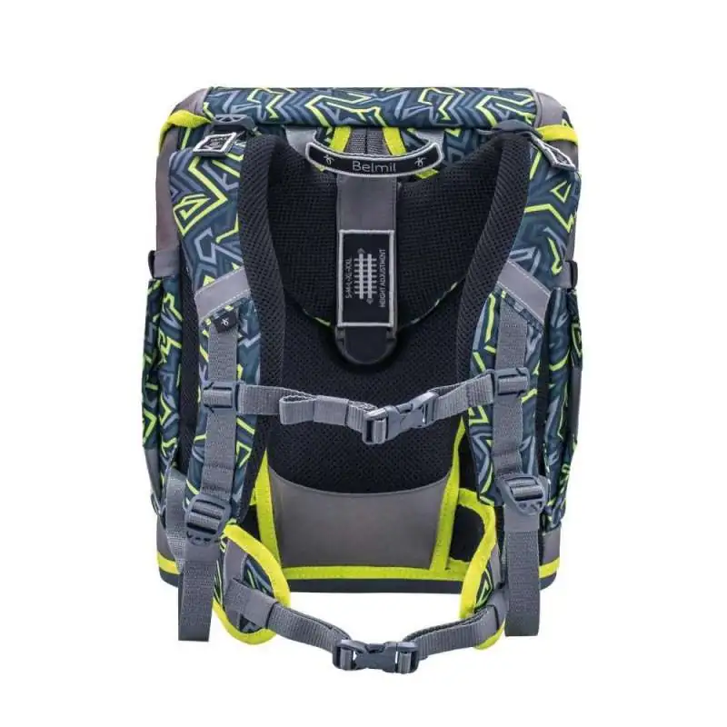 BELMIL Schulranzen SMARTY PLUS Set 5tlg -Iguana Rückansicht