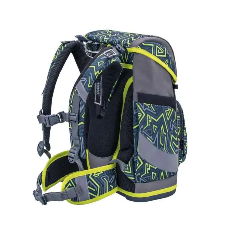 BELMIL Schulranzen SMARTY PLUS Set 5tlg -Iguana seitliche Rückansicht
