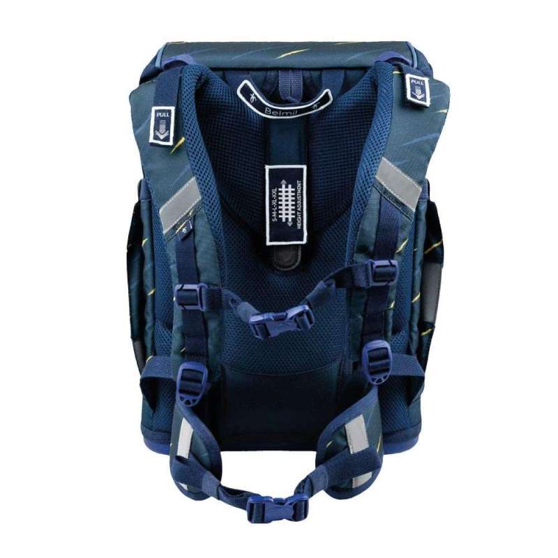 BELMIL Schulranzen SMARTY PLUS Set 5tlg -Orion Blue Rückansicht