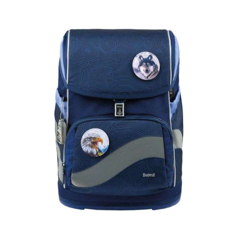BELMIL Schulranzen SMARTY PLUS Set 5tlg -Topographic Front