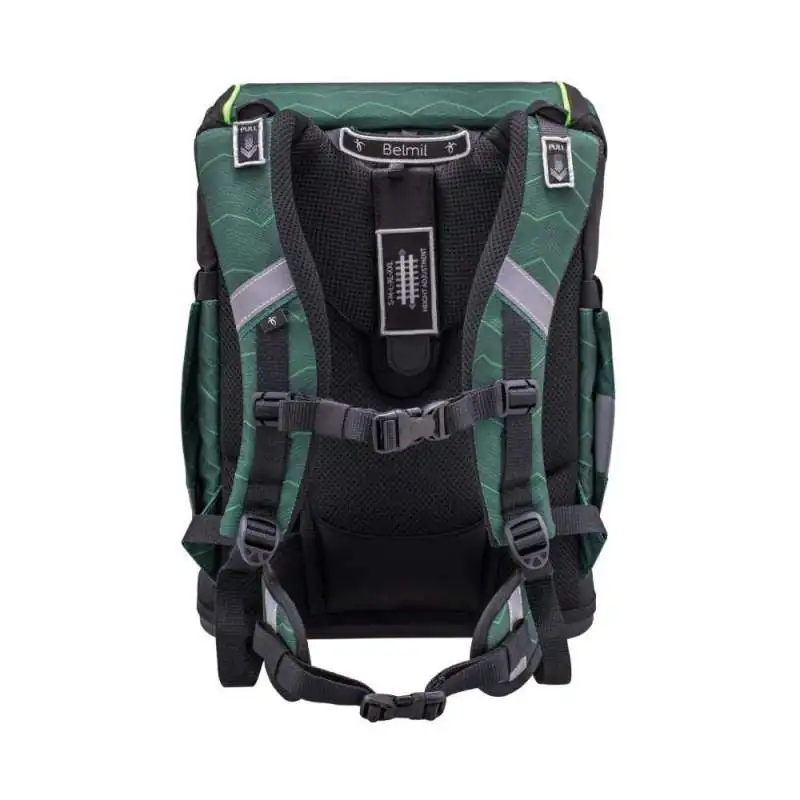 BELMIL Schulranzen SMARTY PLUS Set 5tlg -Twist of Lime Rückansicht
