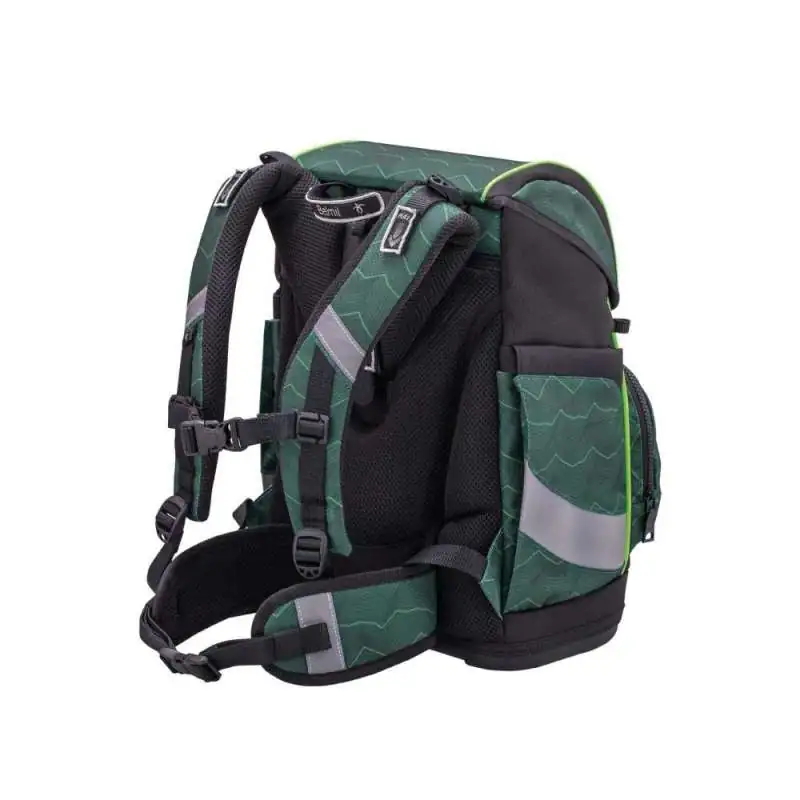 BELMIL Schulranzen SMARTY PLUS Set 5tlg -Twist of Lime seitliche Rückansicht