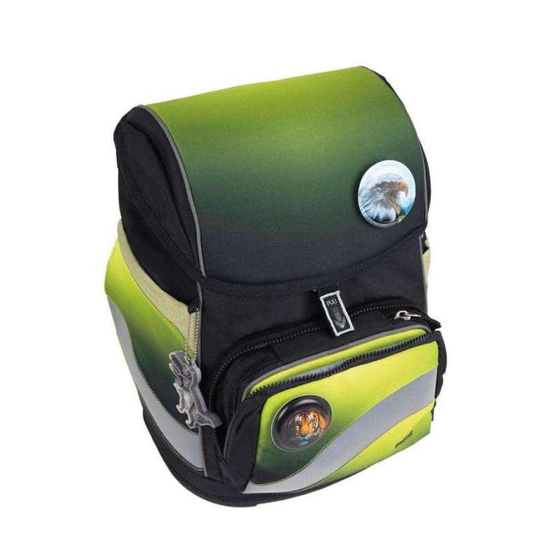 BELMIL Schulranzen SMARTY PLUS Set 5tlg - Black Green Brotdosenfach