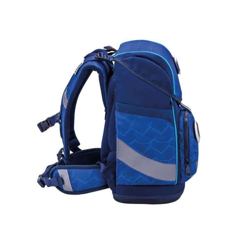 BELMIL Schulranzen SMARTY PLUS Set 5tlg - Estate Blue seitlich