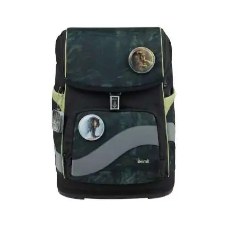 BELMIL Schulranzen SMARTY PLUS Set 5tlg - Grey Stone Front