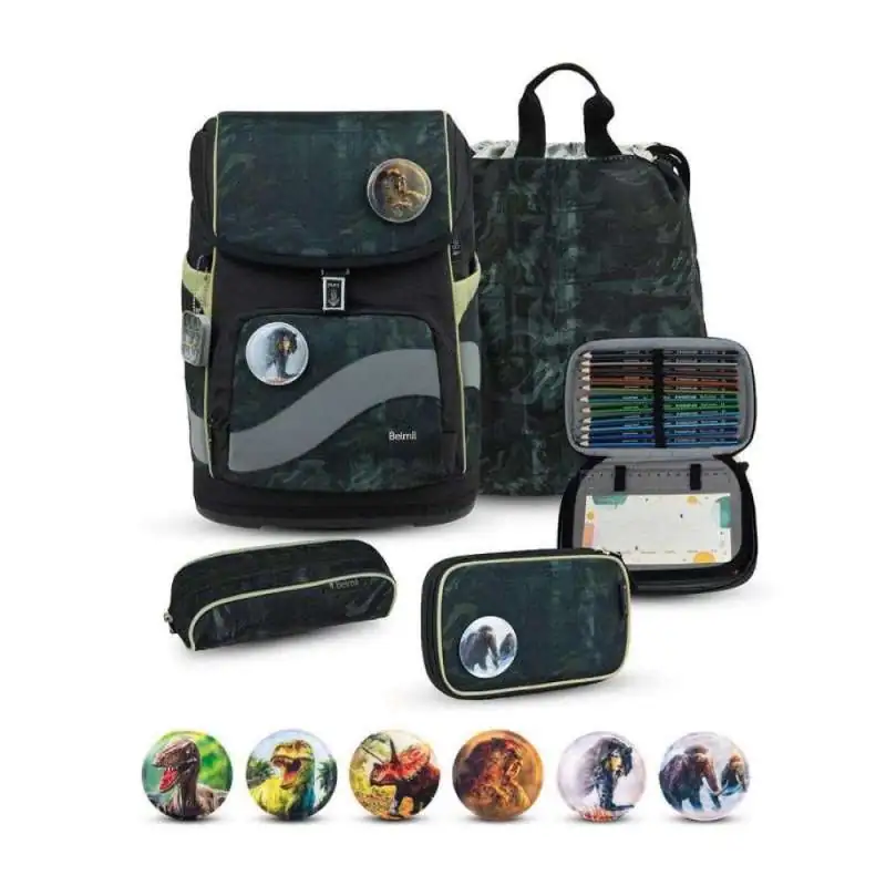 BELMIL Schulranzen SMARTY PLUS Set 5tlg - Grey Stone
