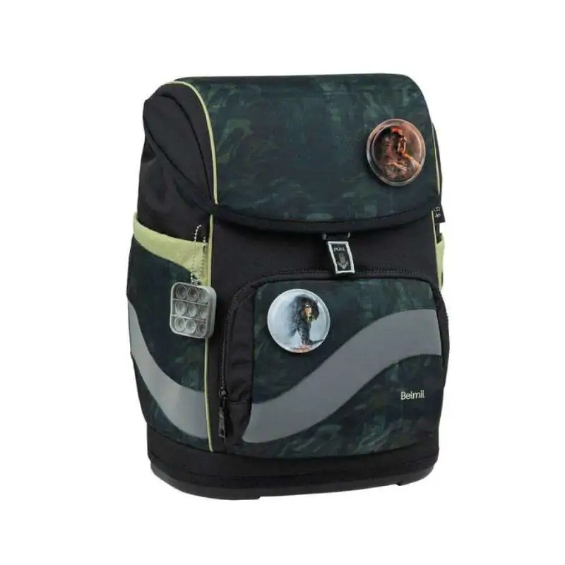 BELMIL Schulranzen SMARTY PLUS Set 5tlg - Grey Stone seitliche Front
