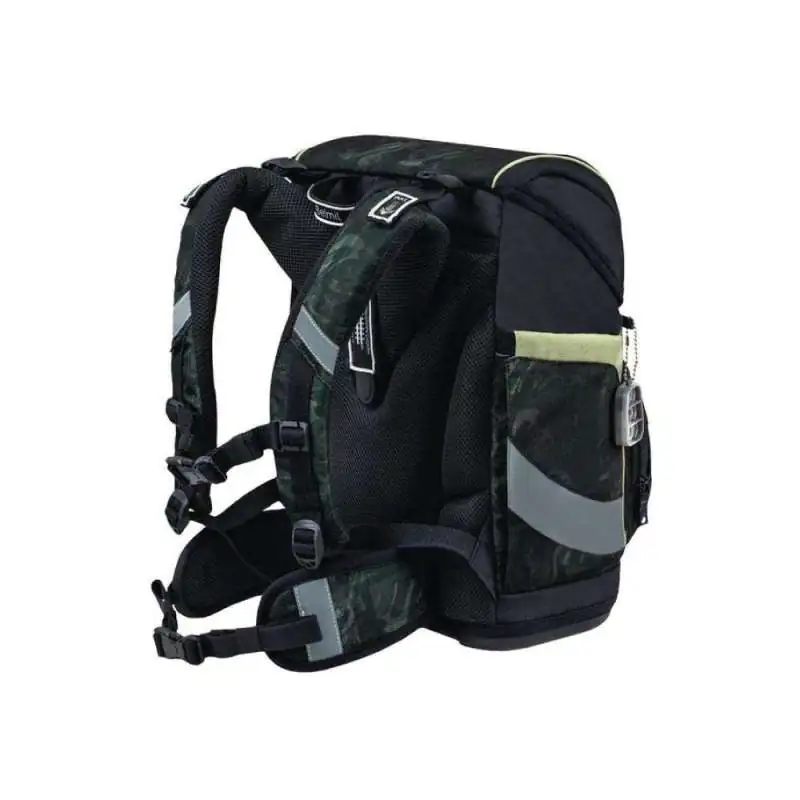 BELMIL Schulranzen SMARTY PLUS Set 5tlg - Grey Stone seitliche Rückansicht