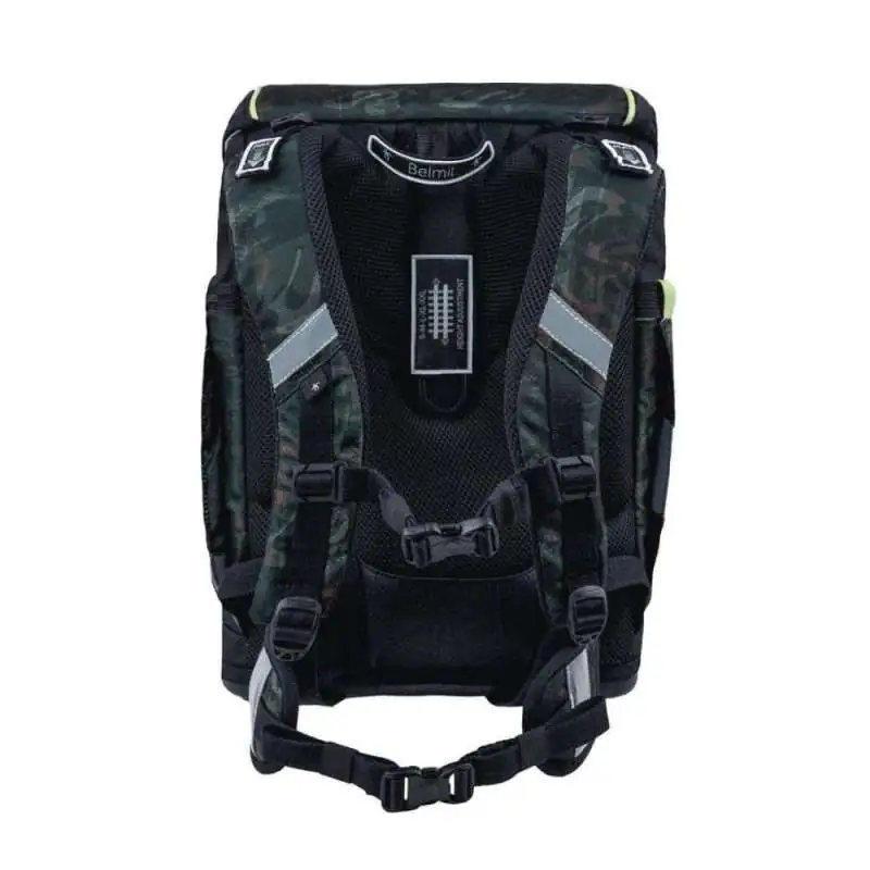 BELMIL Schulranzen SMARTY PLUS Set 5tlg - Grey Stone Rückansicht