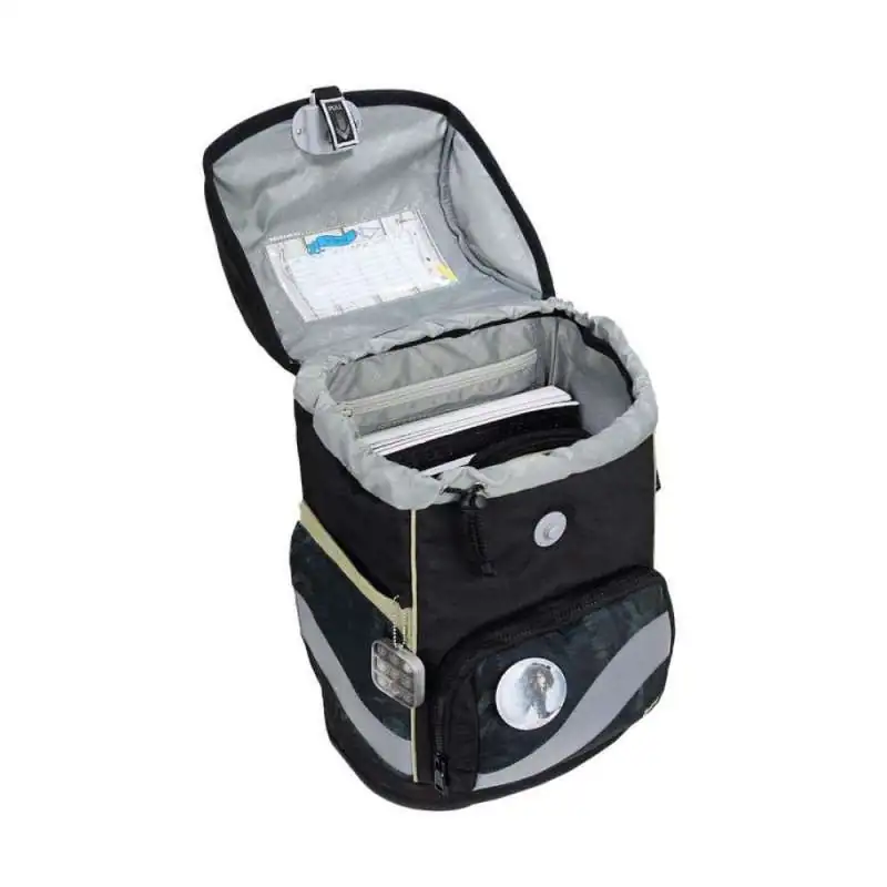 BELMIL Schulranzen SMARTY PLUS Set 5tlg - Grey Stone offen