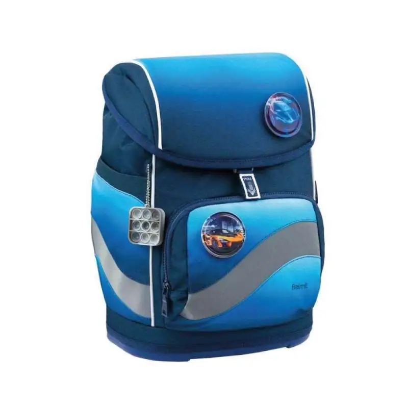 BELMIL Schulranzen SMARTY PLUS Set 5tlg - Navy Blue seitliche Front