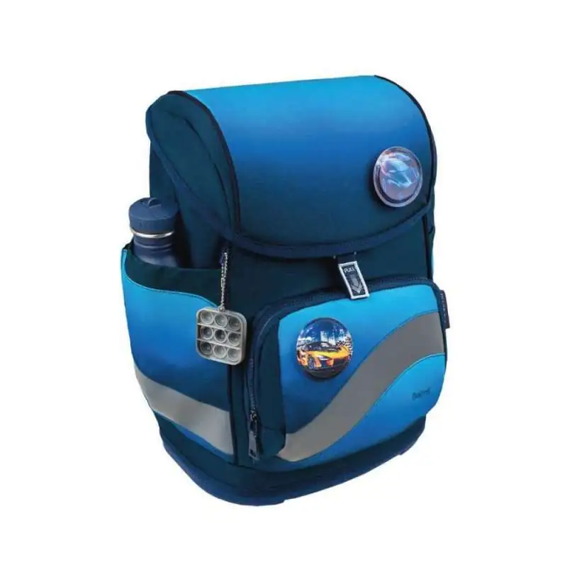 BELMIL Schulranzen SMARTY PLUS Set 5tlg - Navy Blue mit Trinkflasche