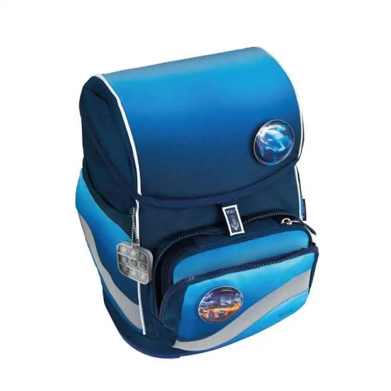 BELMIL Schulranzen SMARTY PLUS Set 5tlg - Navy Blue Brotdosenfach