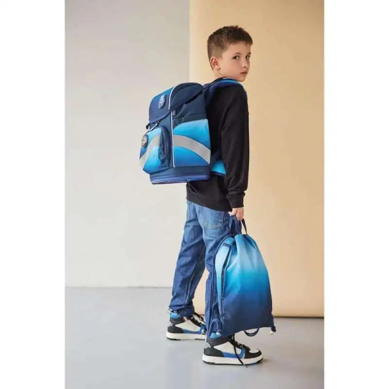 BELMIL Schulranzen SMARTY PLUS Set 5tlg - Navy Blue Kind mit Schulranzen