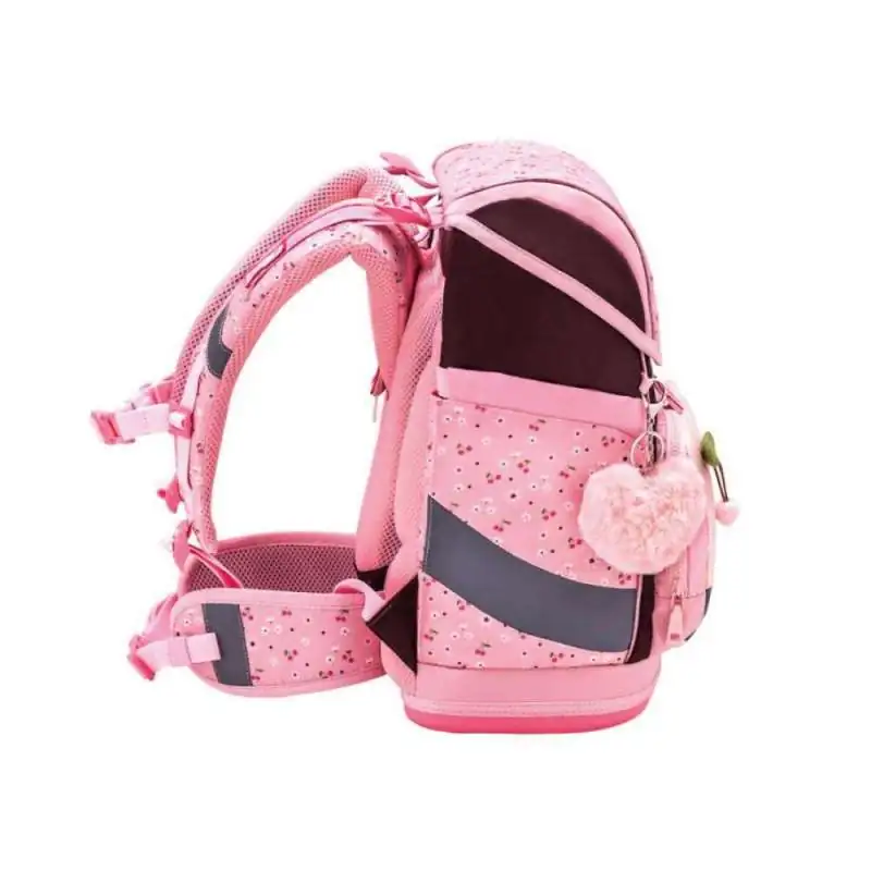 BELMIL Schulranzen SMARTY PLUS Set 5 tlg - Cherry Blossom seitlich