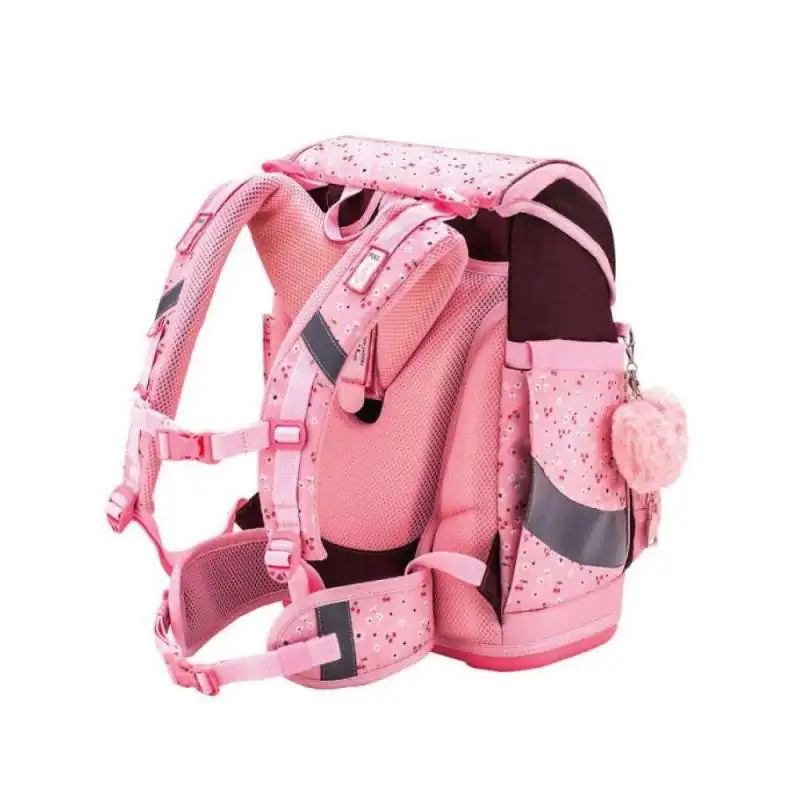 BELMIL Schulranzen SMARTY PLUS Set 5 tlg - Cherry Blossom seitliche Rückansicht
