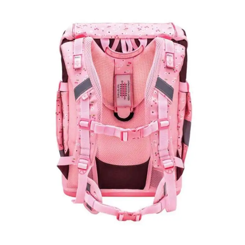 BELMIL Schulranzen SMARTY PLUS Set 5 tlg - Cherry Blossom Rückansicht