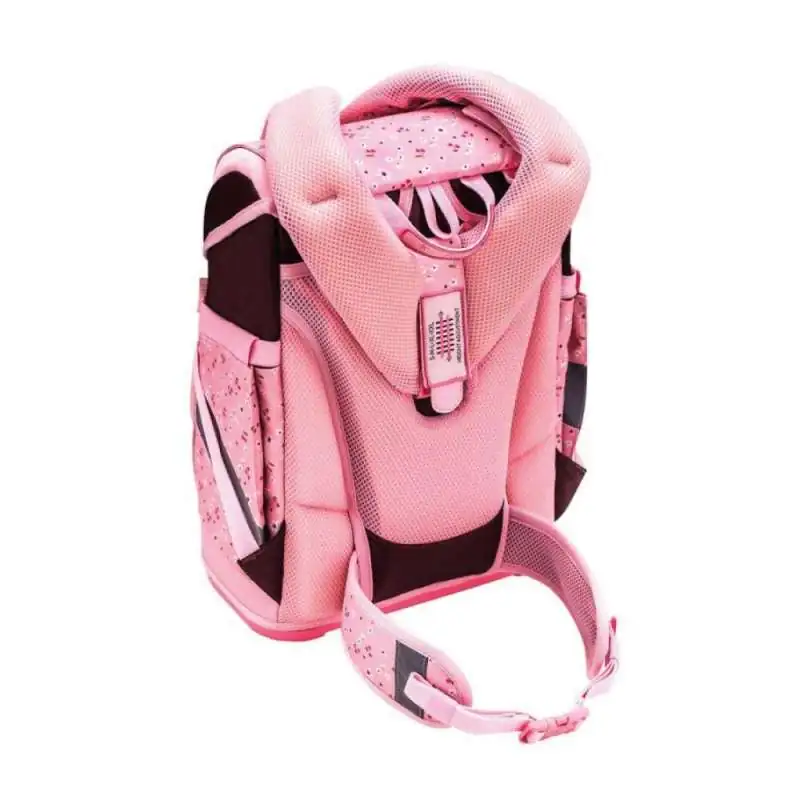 BELMIL Schulranzen SMARTY PLUS Set 5 tlg - Cherry Blossom Rückansicht mit Tragegurt oben