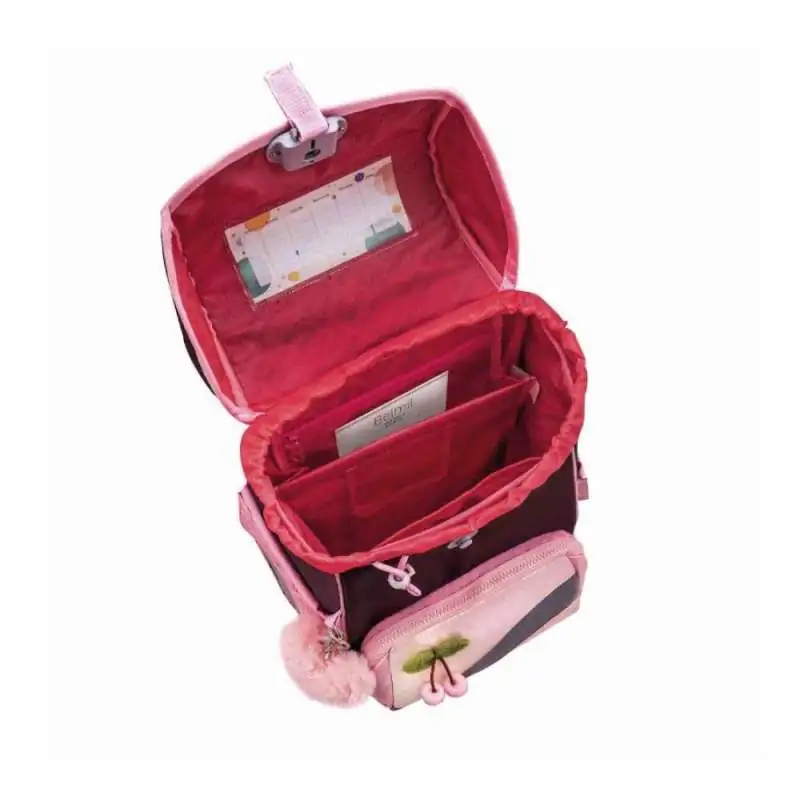 BELMIL Schulranzen SMARTY PLUS Set 5 tlg - Cherry Blossom offen