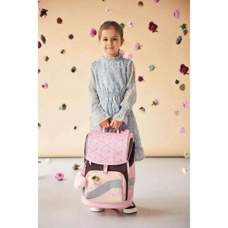 BELMIL Schulranzen SMARTY PLUS Set 5 tlg - Cherry Blossom Kind mit Schulranzen