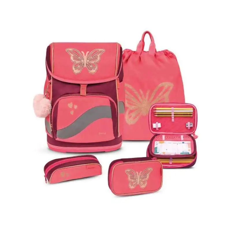 BELMIL Schulranzen SMARTY PLUS Set 5 tlg - Coral