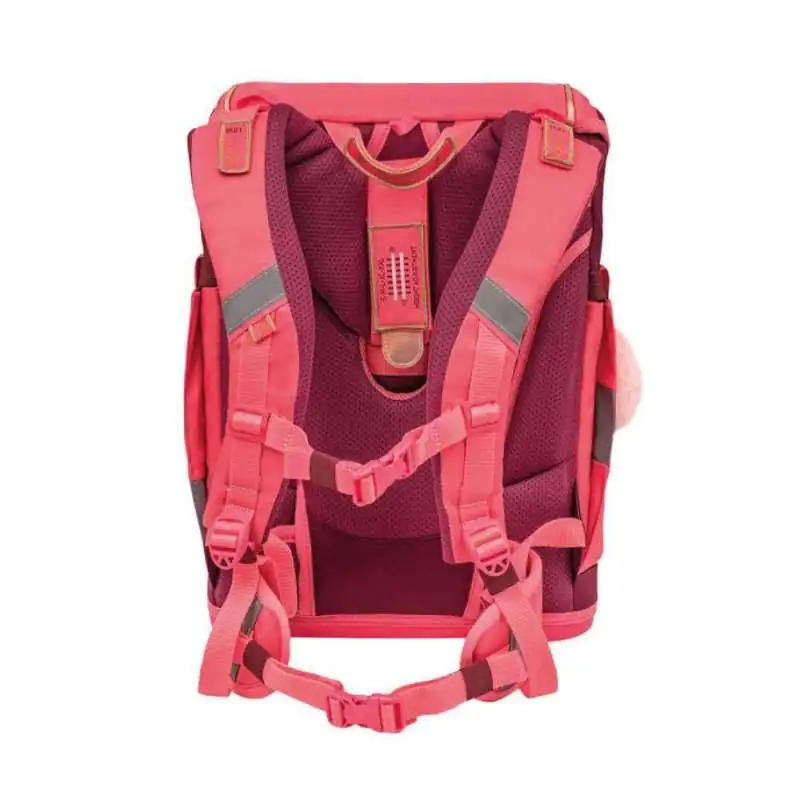 BELMIL Schulranzen SMARTY PLUS Set 5 tlg - Coral Rückansicht