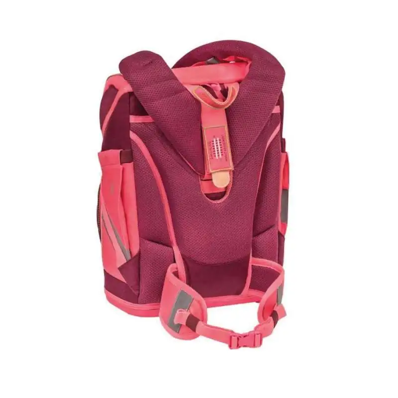 BELMIL Schulranzen SMARTY PLUS Set 5 tlg - Coral Rückansicht mit Tragegurt oben