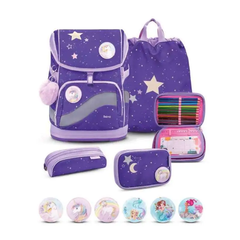 BELMIL Schulranzen SMARTY PLUS Set 5 tlg - Dahlia
