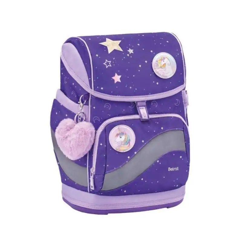 BELMIL Schulranzen SMARTY PLUS Set 5 tlg - Dahlia seitliche Front