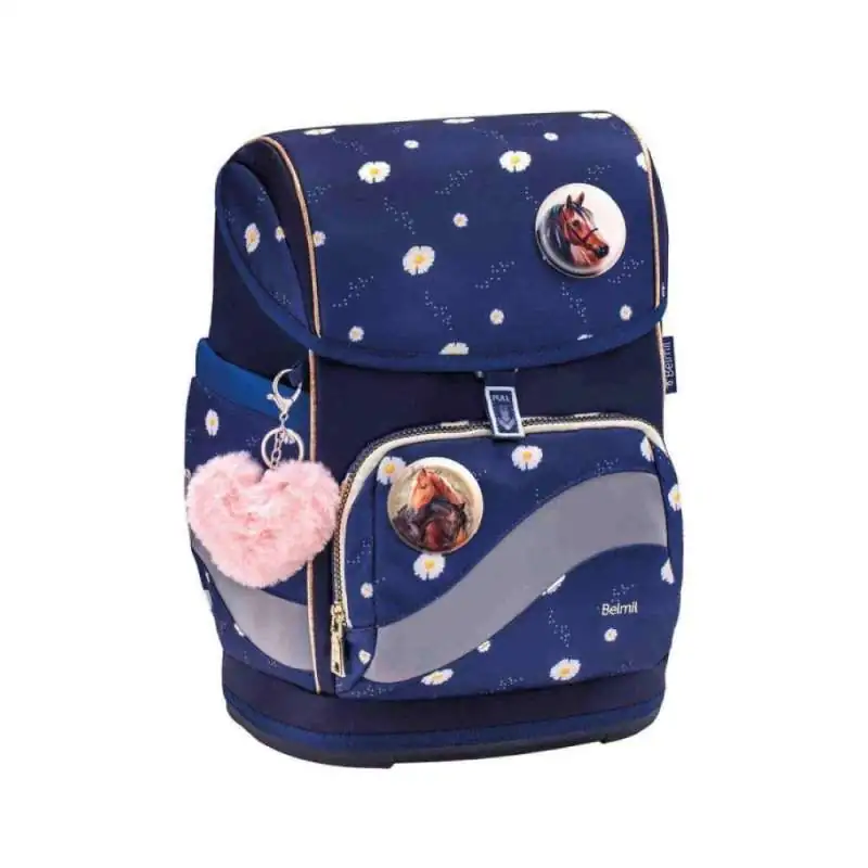 BELMIL Schulranzen SMARTY PLUS Set 5 tlg - Daisy seitliche Front