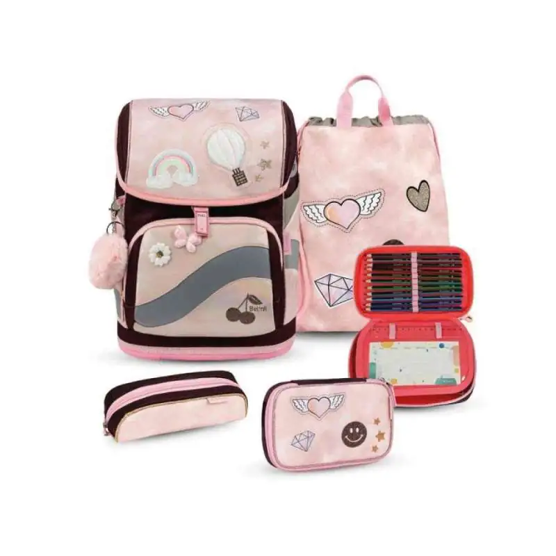 BELMIL Schulranzen SMARTY PLUS Set 5 tlg - Glam