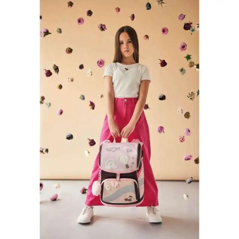 BELMIL Schulranzen SMARTY PLUS Set 5 tlg - Glam Kind mit Schulranzen