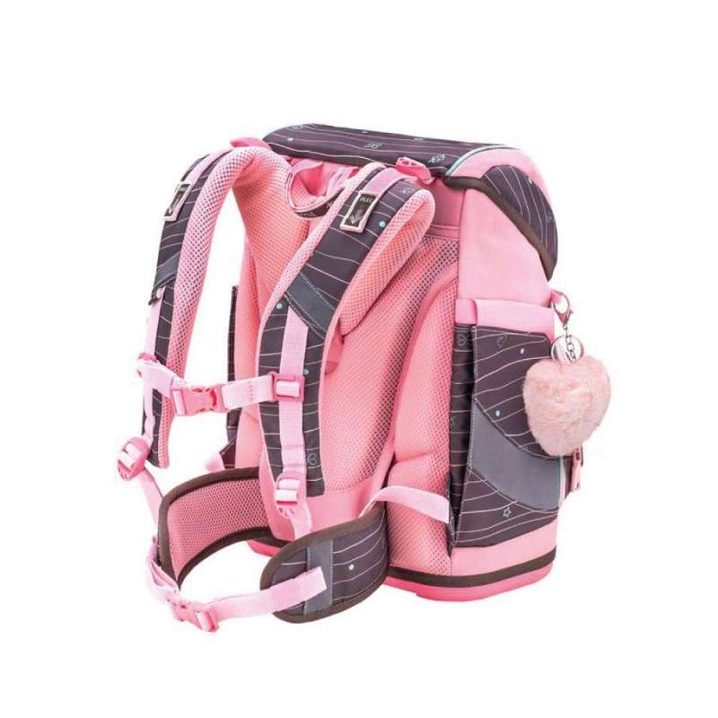 BELMIL Schulranzen SMARTY PLUS Set 5 tlg - Mint seitliche Rückansicht
