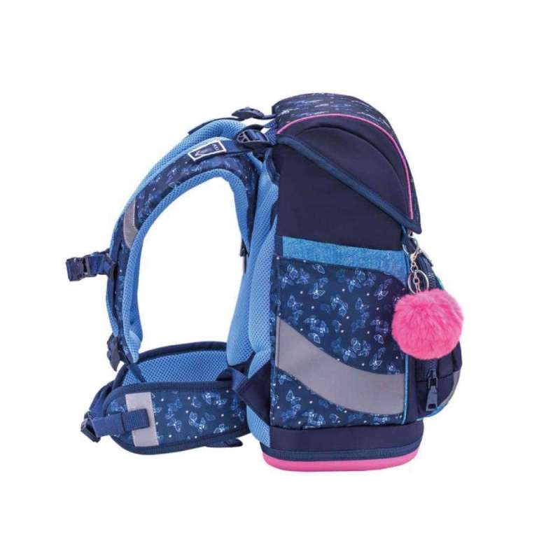 BELMIL Schulranzen SMARTY PLUS Set 5 tlg - Sapphire seitlich