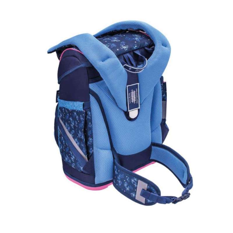 BELMIL Schulranzen SMARTY PLUS Set 5 tlg - Sapphire Rückansicht mit Tragegurt oben