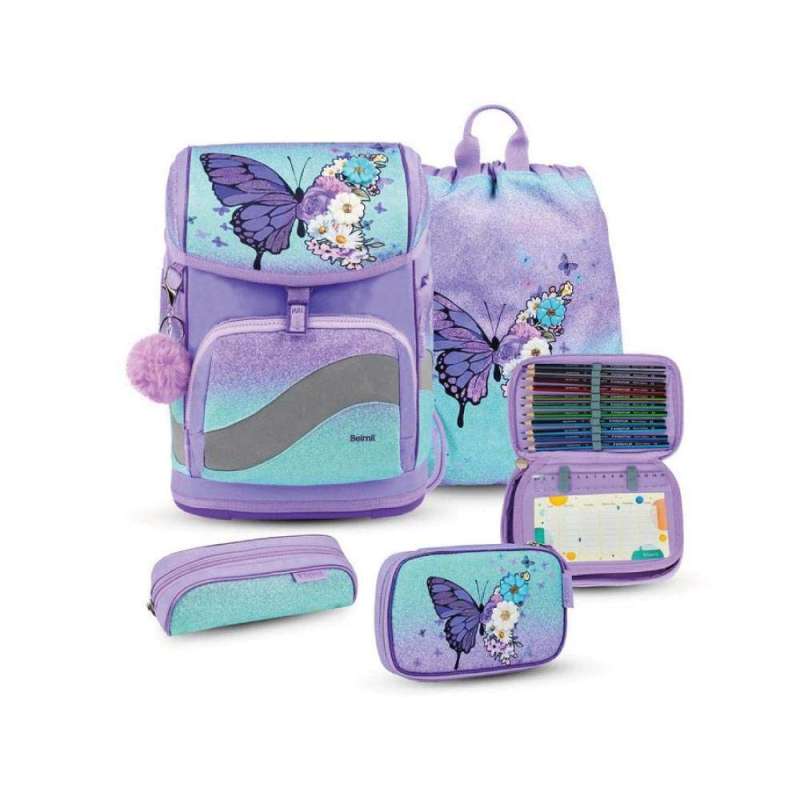 BELMIL Schulranzen SMARTY PLUS Set 5 tlg - Serenity