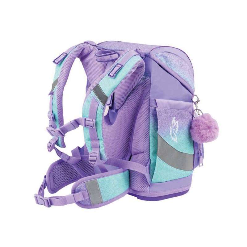 BELMIL Schulranzen SMARTY PLUS Set 5 tlg - Serenity seitliche Rückansicht