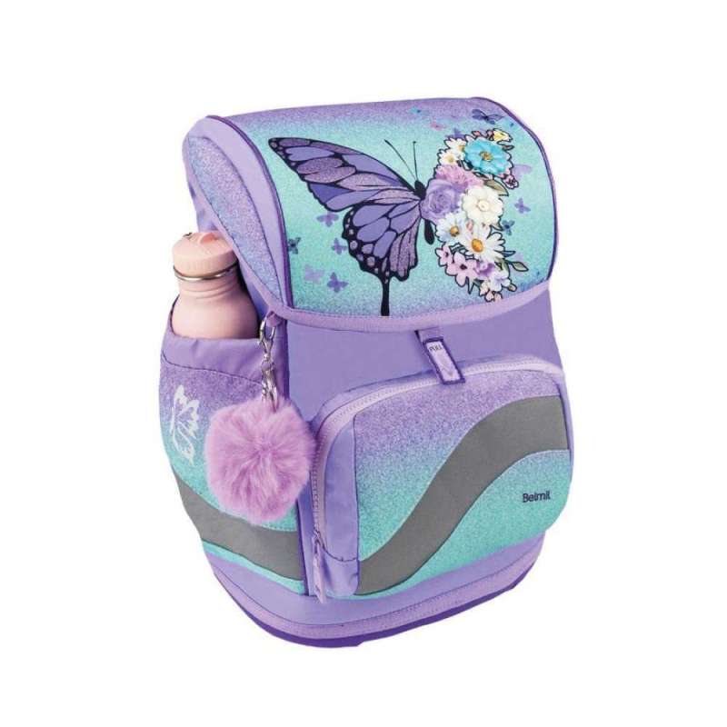 BELMIL Schulranzen SMARTY PLUS Set 5 tlg - Serenity mit Trinkflasche