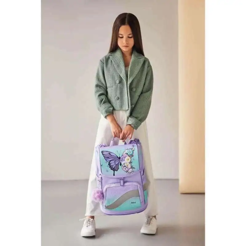 BELMIL Schulranzen SMARTY PLUS Set 5 tlg - Serenity Kind mit Schulranzen