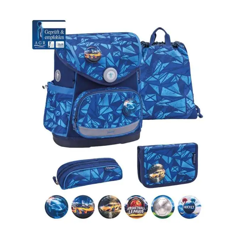 BELMIL Schulranzen COMPACT PLUS Set 5 tlg - Glacier Blue