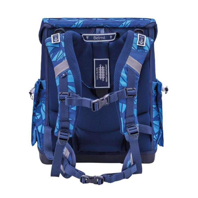BELMIL Schulranzen COMPACT PLUS Set 5 tlg - Glacier Blue Rückansicht