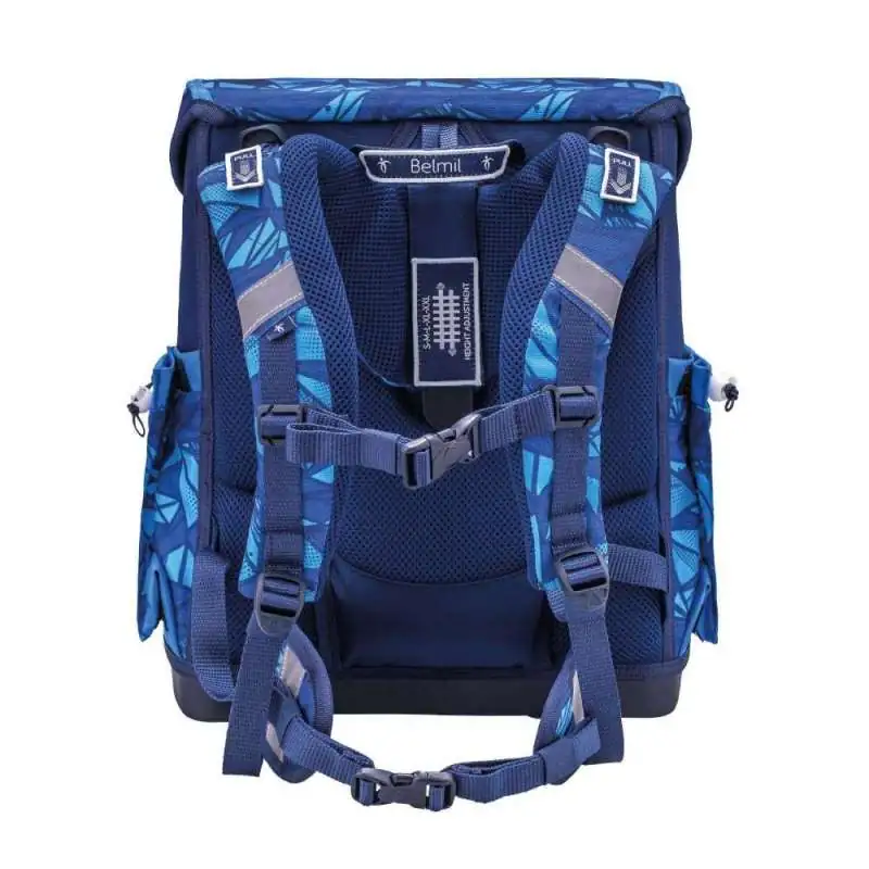 BELMIL Schulranzen COMPACT PLUS Set 5 tlg - Glacier Blue Rückansicht